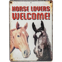 Produktbild von Warnzeichen Tafel Red Horse aus Metall in Weiß und Bunt