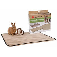 Produktbild von Waschbare Bodenmatte für Kaninchen und Hamster Riley Beige 140x70x0,4 cm