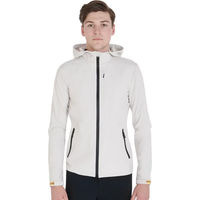Produktbild von Wasserdichte und atmungsaktive Reiterjacke mit Kapuze für Herren von Equestro in Weiß oder Grau