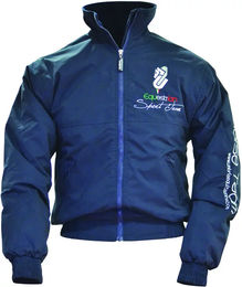 Produktbild von Wasserdichte Unisex Reitjacke von Umbria Equitazione mit Fleece-Futter für den Winter in Blau Grösse M