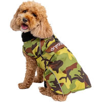 Produktbild von Wasserdichter Hundemantel Dryrobe mit Fleece Futter in Grün oder Bunt Größe L
