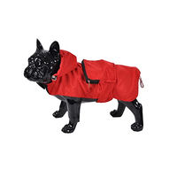 Produktbild von Wasserfeste Hunde Regenjacke mit Kapel in Rot Größe L