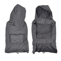 Produktbild von Wasserfeste Hunde Regenjacke mit Kapuze in Grau Größe L - 1 Stk.