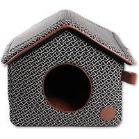 Produktbild von Wasserfeste Hundehütte Martin Sellier aus Stoff in Braun oder Schwarz mit 43 cm