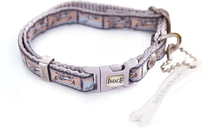 Produktbild von Wasserfestes Hundehalsband Image in Beige Bunt mit Gurtband 25/50-65 cm