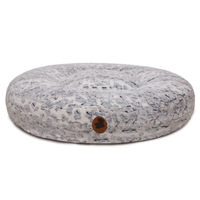 Produktbild von Wau-Bed Cozy Leo Hundebett Grau Oval mit Memory Foam Größe L 120x100cm