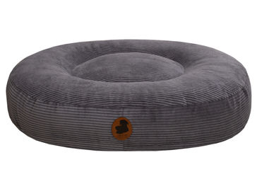 Produktbild von Wau-Bed Hundebett aus Cord in Dark Grey Oval Grösse M 100x80cm