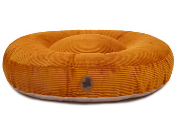 Produktbild von Wau-Bed Hundebett aus Cord in Mustard Gelb Oval XL 140x120cm