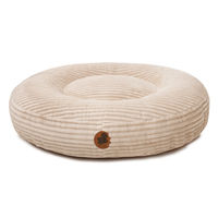 Produktbild von Wau-Bed Hundebett aus Kuschelcord in Creme Beige Oval XL 140x120cm