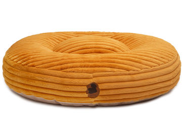 Produktbild von Wau-Bed Hundebett aus Kuschelcord in Gelb Big Mustard Oval XL 140x120cm