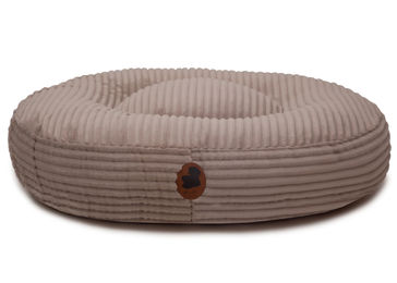 Produktbild von Wau-Bed Hundebett aus Kuschelcord in Taupe Oval Größe S 80x60cm