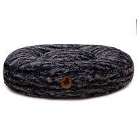 Produktbild von Wau-Bed Hundebett Black Beauty Oval in Schwarz Grösse L 120x100cm aus Stoff
