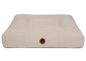 Produktbild von Wau-Bed Hundebett Cord Creme Eckig Größe S 80x60cm