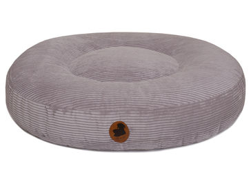 Produktbild von Wau-Bed Hundebett Cord Light Grey Oval S 80x60cm