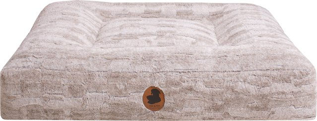 Wau-Bed Hundebett Cuddle Taupe Eckig Plüsch Vegan Größe S 80x60cm – Bild 1 von 1