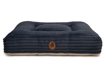 Produktbild von Wau-Bed Hundebett Kuschelcord Big Midnight Blau Eckig M 100x80cm