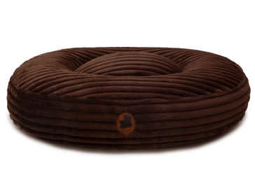 Produktbild von Wau-Bed Hundebett Kuschelcord Braun Oval Größe S 80x60cm