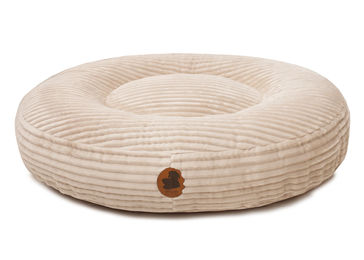Produktbild von Wau-Bed Hundebett Kuschelcord Creme Oval Größe M 100x80cm