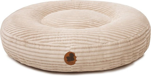 Wau-Bed Hundebett Kuschelcord Creme Oval M 100x80cm – Bild 1 von 1