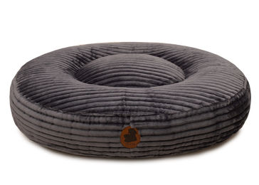 Produktbild von Wau-Bed Hundebett Kuschelcord Dark Grey Oval S 80x60cm