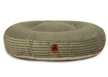 Produktbild von Wau-Bed Hundebett Kuschelcord Grün Oval Größe L 120x100cm