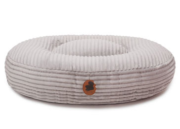Produktbild von Wau-Bed Hundebett Kuschelcord Light Grey Oval XL 140x120cm