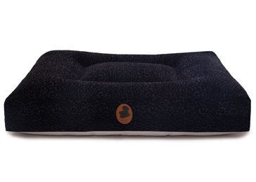 Produktbild von Wau-Bed Hundebett Leo Black Eckig M 100x80cm Schwarz aus Viskose