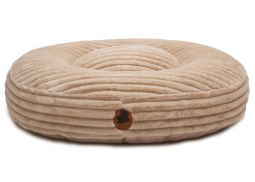 Produktbild von Wau-Bed Hundebett mit Wechselbezug aus Cord in Beige Oval Größe S 80x60cm