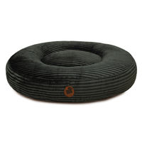 Produktbild von Wau-Bed Hundebett Oval aus Kuschelcord in Grau Größe M 100x80cm