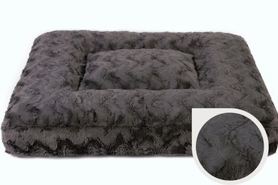 Produktbild von Wau-Bed Hundebett Wild Wave Dark Grey Eckig L 120x100cm Grau Stoff