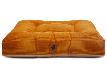 Produktbild von Wau-Bed Hundehundebett Cord Mustard Gelb Eckig Größe S 80x60cm