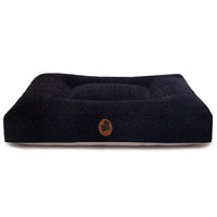Produktbild von Wau-Bed Leo Leo Hundebett mit Memory Foam Schwarz Eckig M 100x80cm