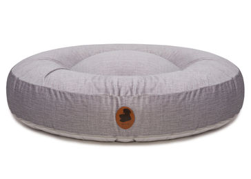 Produktbild von Wau-Bed Pets Friendly 2.0 Hundebett mit Memory Foam in Silber Grau Oval Größe S 80x60cm