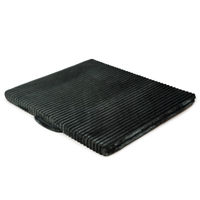 Produktbild von Wau-Floor Traveller Hundematte aus Kuschelcord Linde Schwarz Größe M 100x80cm