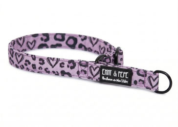Produktbild von Wau-Move Erziehungshalsband Zugstopp Heart Lila 4cm wasserabweisend