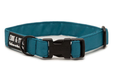 Produktbild von Wau-Move Hundehalsband Aqua Türkis wasserabweisend Stoff Größe L 33-52 cm