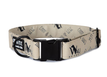 Produktbild von Wau-Move Hundehalsband aus Stoff in Creme Größe L 33-52 cm wasserabweisend