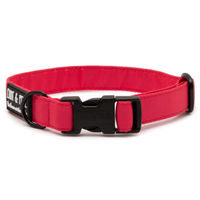Produktbild von Wau-Move Hundehalsband aus Stoff in Neon Pink Größe L 33-52 cm wasserabweisend
