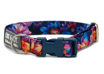 Wau-Move Hundehalsband Dahlia Bunt aus Stoff wasserabweisend Größe M 26-43 cm – Bild 1 von 1