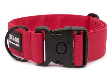 Wau-Move Hundehalsband Extreme Neon Pink wasserabweisend aus Stoff 35-55 cm – Bild 1 von 1