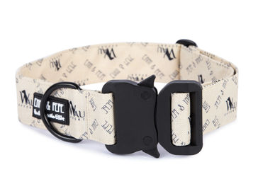 Produktbild von Wau-Move Hundehalsband Safety Creme aus wasserabweisendem Stoff 39-64 cm