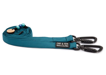 Produktbild von Wau-Move Hundeleine Aqua mit Sicherheitskarabiner wasserabweisend Blau Türkis