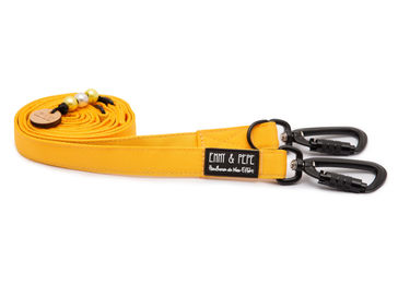 Produktbild von Wau-Move Hundeleine Lemonade Gelb mit Sicherheitskarabiner und wasserabweisendem Stoff