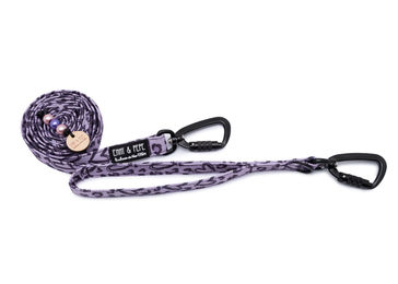 Produktbild von Wau-Move Hundeleine mit Handschlaufe und Herz-Design in Lila, wasserabweisend, 200 cm