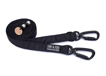 Produktbild von Wau-Move Hundeleine Schwarz wasserabweisend aus Stoff