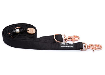 Produktbild von Wau-Move Hundeleine Tiffany XS Schwarz wasserabweisend