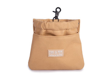 Produktbild von Wau-Pack Leckerli-Tasche aus Wildleder in Mustard Gold