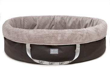 Produktbild von Wau-Snuggle Hundekorb Cord Light Grey Oval Grösse M