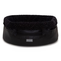 Produktbild von Wau-Snuggle Hundekorb Leo Black Oval aus Kunstleder XS Schwarz