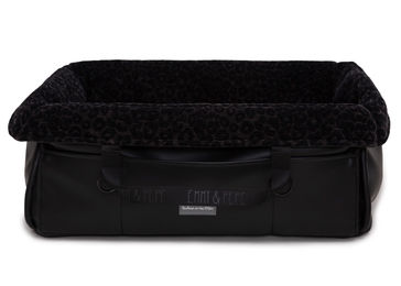 Produktbild von Wau-Snuggle Hundekorb Leo Black Rechteckig aus Kunstleder Größe S